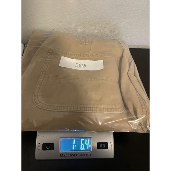 Carhartt Pants Mens 33x34 Tan Rugged Flex Relaxed Fit Canvas Work Pant Carpenter - Picture 14 of 14